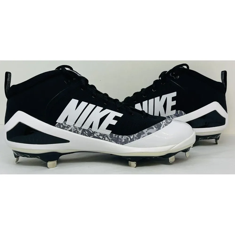 Men's Size 14 Nike Force Zoom Trout 4 Metal Baseball Cleats Black‎ 917837-001
